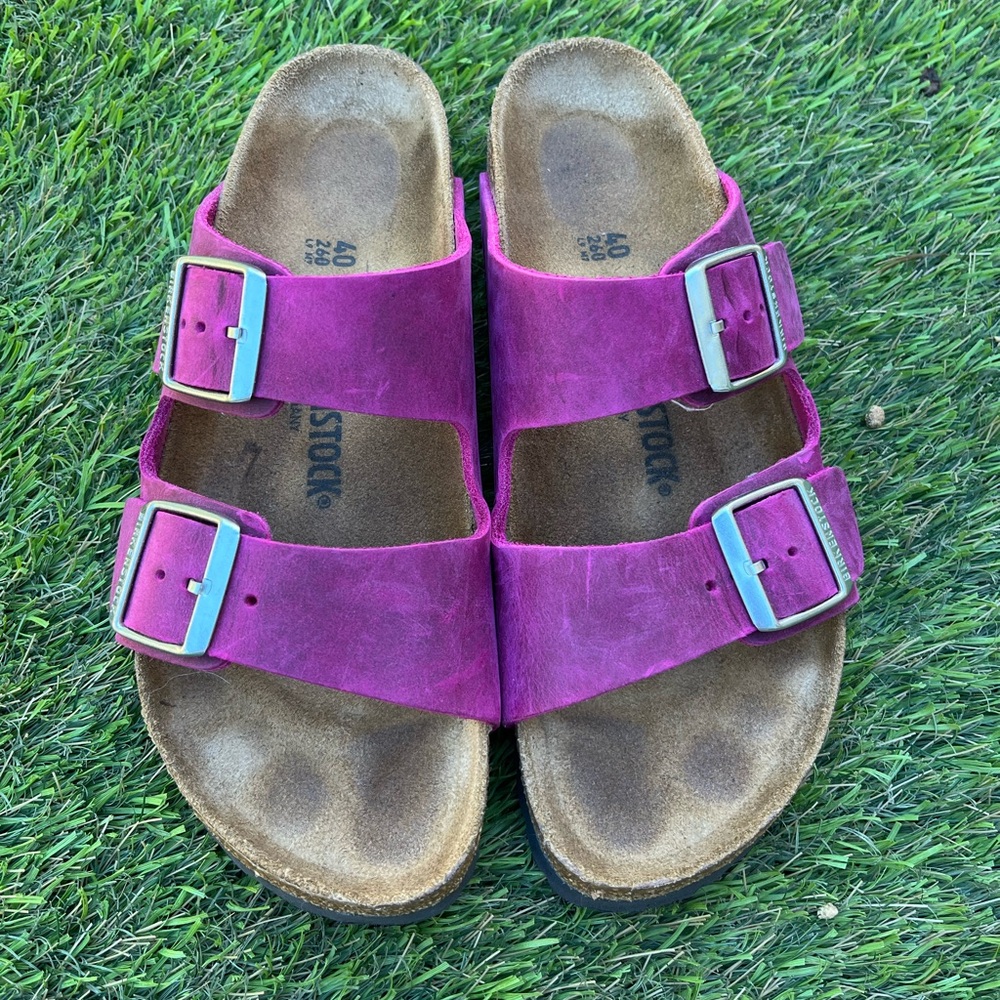 Birkenstock Arizona, pink, size 40 (8.5)